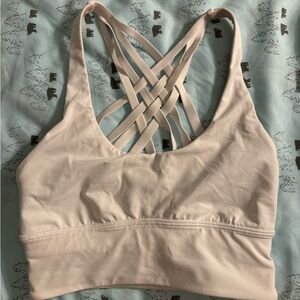 White lululemon sports bra size 2